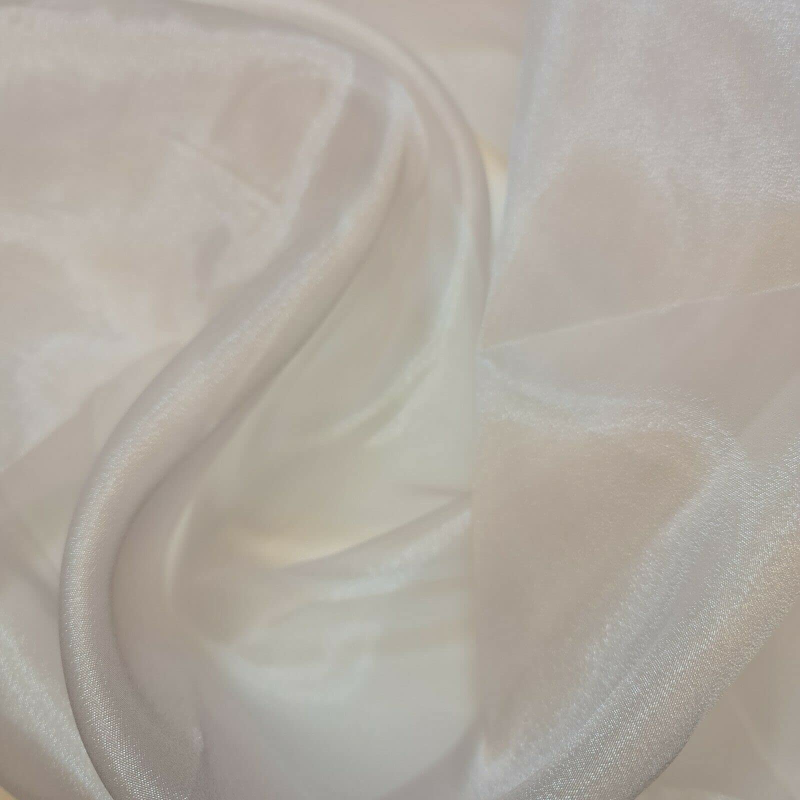 Sheer Organza Fabric Voile Drape Curtain, Wedding Fabric 150cm Organdie by Meter (25+ Colours) (Tea Rose, 5 Meter)