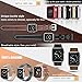 top4cus Genuine Leather Band iwatch Strap Compatible with Apple Watch Series 6, SE, 5, 4, 3/2/1 and Sport Edition, Stainless Steel Clasp (42mm, Retro Old Brown)