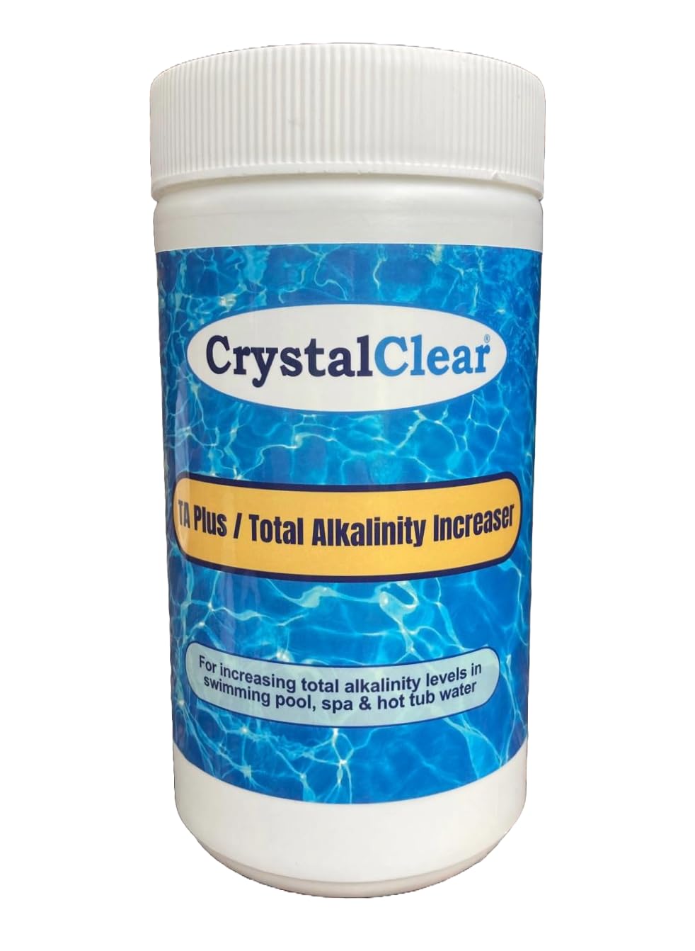 CrystalClear® Total Alkalinity Increaser raiser, TA Plus. Increase total alkalinity levels in Pool, Spa & Hot Tub Water