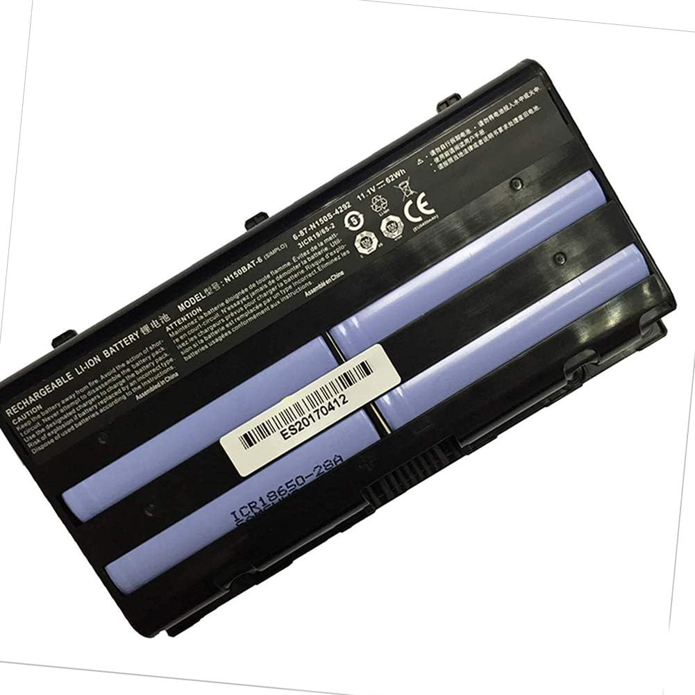 XITAIAN 11.1V 62Wh N150BAT-6 Replacement Laptop Battery for Clevo N150 MVGOS F5 F5-150a Z6 6-87-N150S-4292 Series