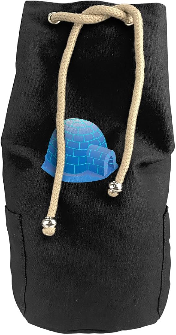 Amazon Co Jp Fotofactory イグルー エスキモー ホーム 極性の 氷 雪 冬 家デザイン 帆布 バッグ レディース メンズ 大容量 バスケットボール も入る 軽くて丈夫 キャンバス リュック 普段使い ボクサーバッグ バレー ブラック 服 ファッション小物