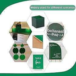 Eszeoee 2 Pack 16'' x 20'' Opaque Green Acrylic
