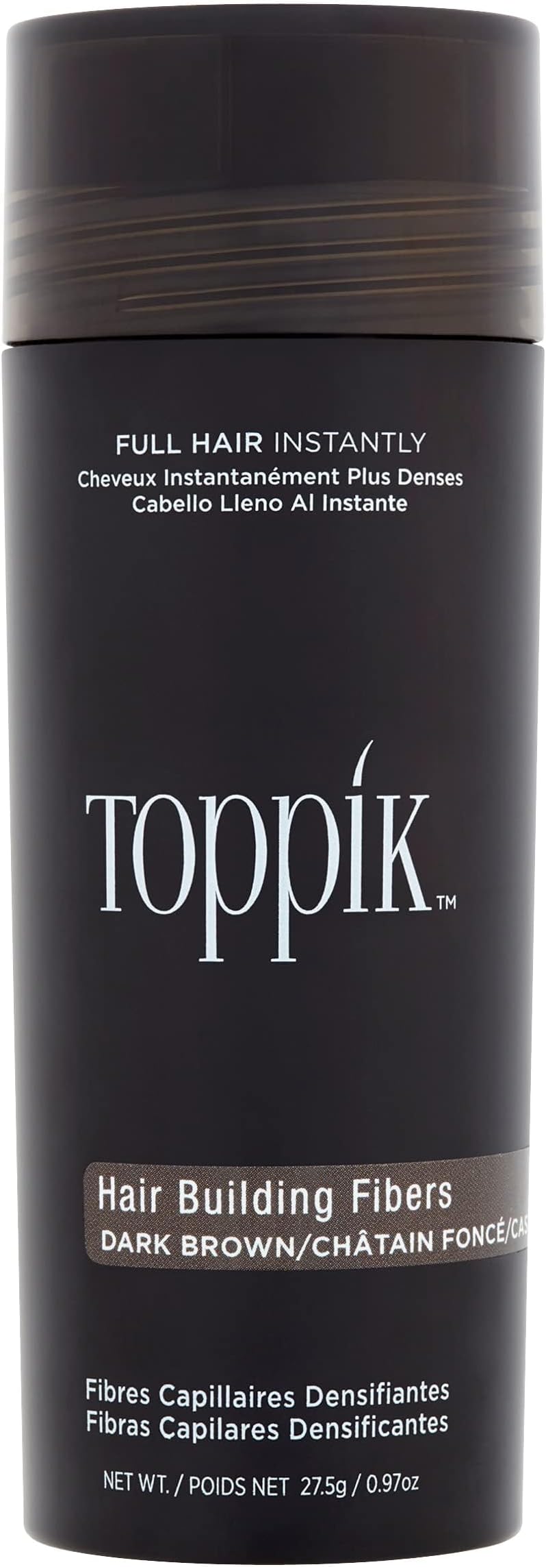 Toppik Hair Building Fibres Dark Brown 27.5g - Thicker Hairline Crown Beard