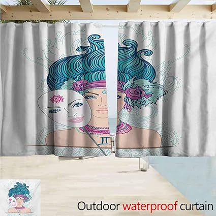 Amazon Com Andytours Sliding Door Curtain Zodiac Gemini