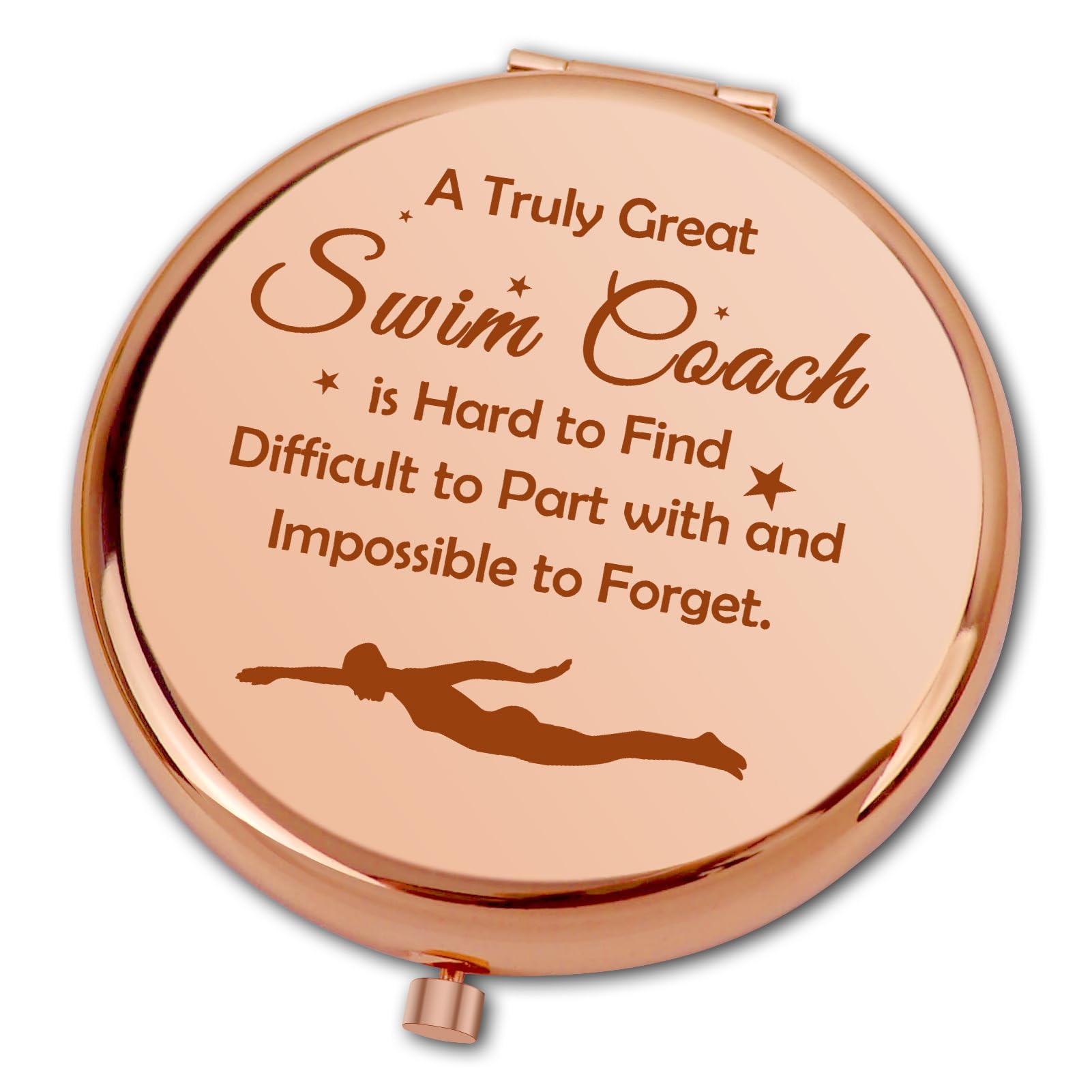 Ximalun Swim Coach Gifts Swimming Coach Appreciation Gift A truly Great Swim Coach is Hard to Find Compact Mirror Swimming Teacher Gift Leaving Retirement Thank You Gift for Swim Coach