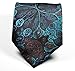 EXT Collectino 100% Silk Necktie, New Peacock Feathers Florals Black Blue Purple Flower Fashion Trendy Chick Elegant Formal Business Tie JACQUARD WOVEN Men's Suits Groom Wedding Marriage Party Ties
