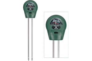 Bamworld Soil Moisture Meter for Plants, Soil Test Kit, Soil Moisture Sensor for Garden Lawn Farm Indoor Outdoor Use, No Batt