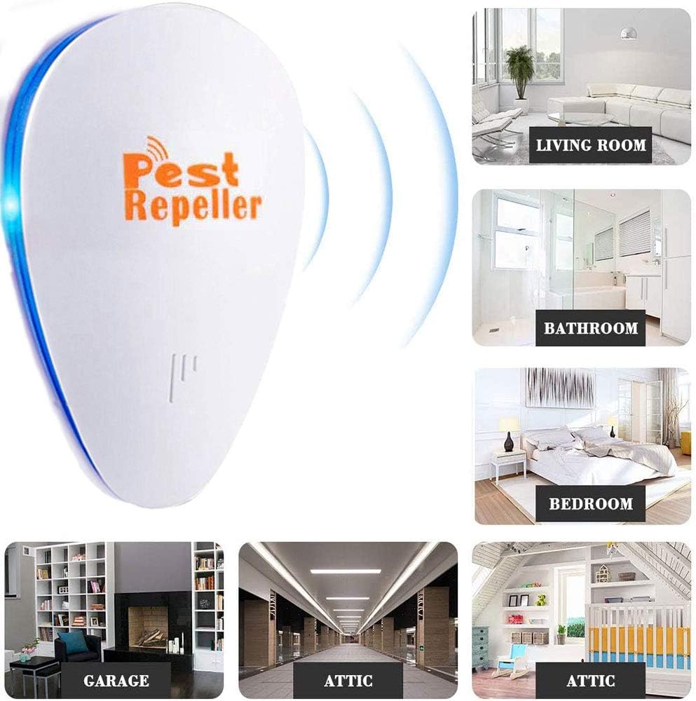 Magic Metal Ultrasonic Pest Repeller, 6 Packs Pest Repellent Plug in, Ultrasonic Pest Control, Indoor for Home, Bedroom, Living Room, Kitchen, Bathroom, Office, Warehouse : Garden & Outdoor
