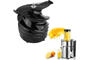 LADIESHOW Blender Replacement Parts, 1Pcs Black Slow Juicer Screw Auger Juicer Replacement Parts for Hurom HH-SBF11/1100 Blender(4.4 x 3.7inch)