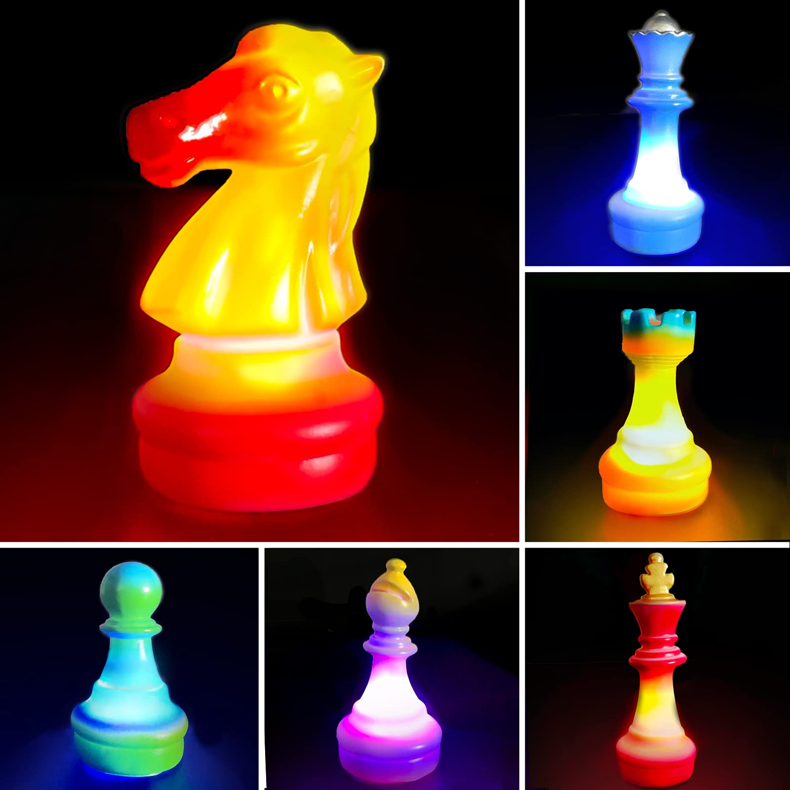GELRIZTY 6 packs Light up Bath Toy Set, Educational Bath toys for kids,Floating Lignt-up Colourful Chess Toy for Baby Toddler Infant Bathtub Play, Sensory Baby toys for Newborn Baby