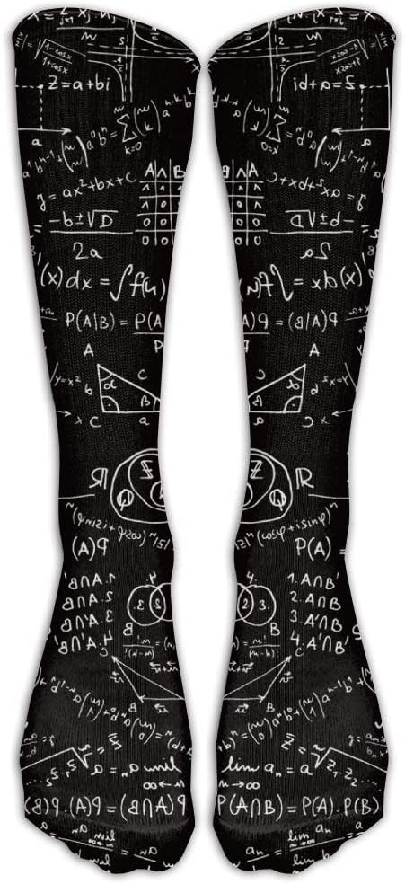 Women&Men Mathematical Formula Math Mid Calf Athletic Sports Socks Tube Stockings One Size
