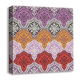 Canvas Wall Art Traditional National Culture Painting Artwork for Home Prints Framed - 12x12 inches