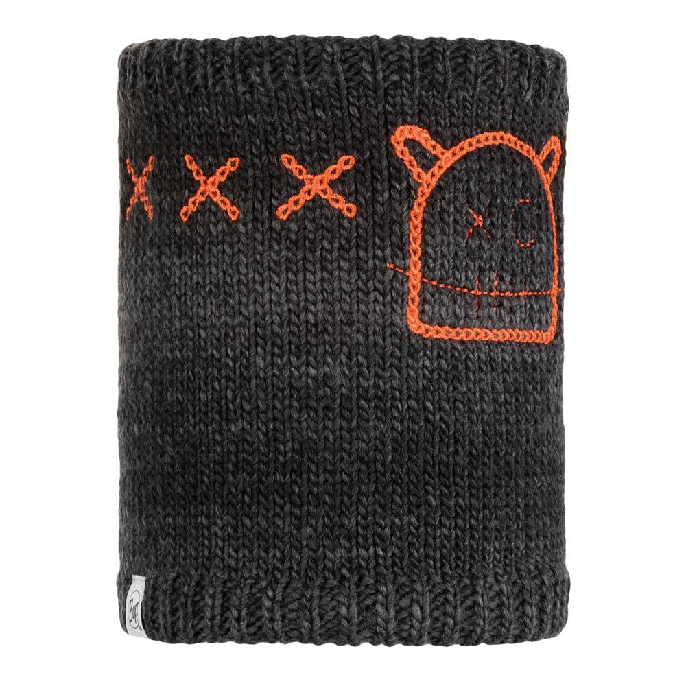 Buff Kids Monster Jolly Jnr Knitted Neckwarmer - Black, One Size