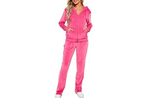 Aitmoask Velour Track Suits for Women Set Fall Sweatsuits 2 Piece