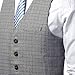 Zicac Men's Unique Advanced Custom Vest Skinny Wedding Dress Waistcoat, Light Gray, Medium