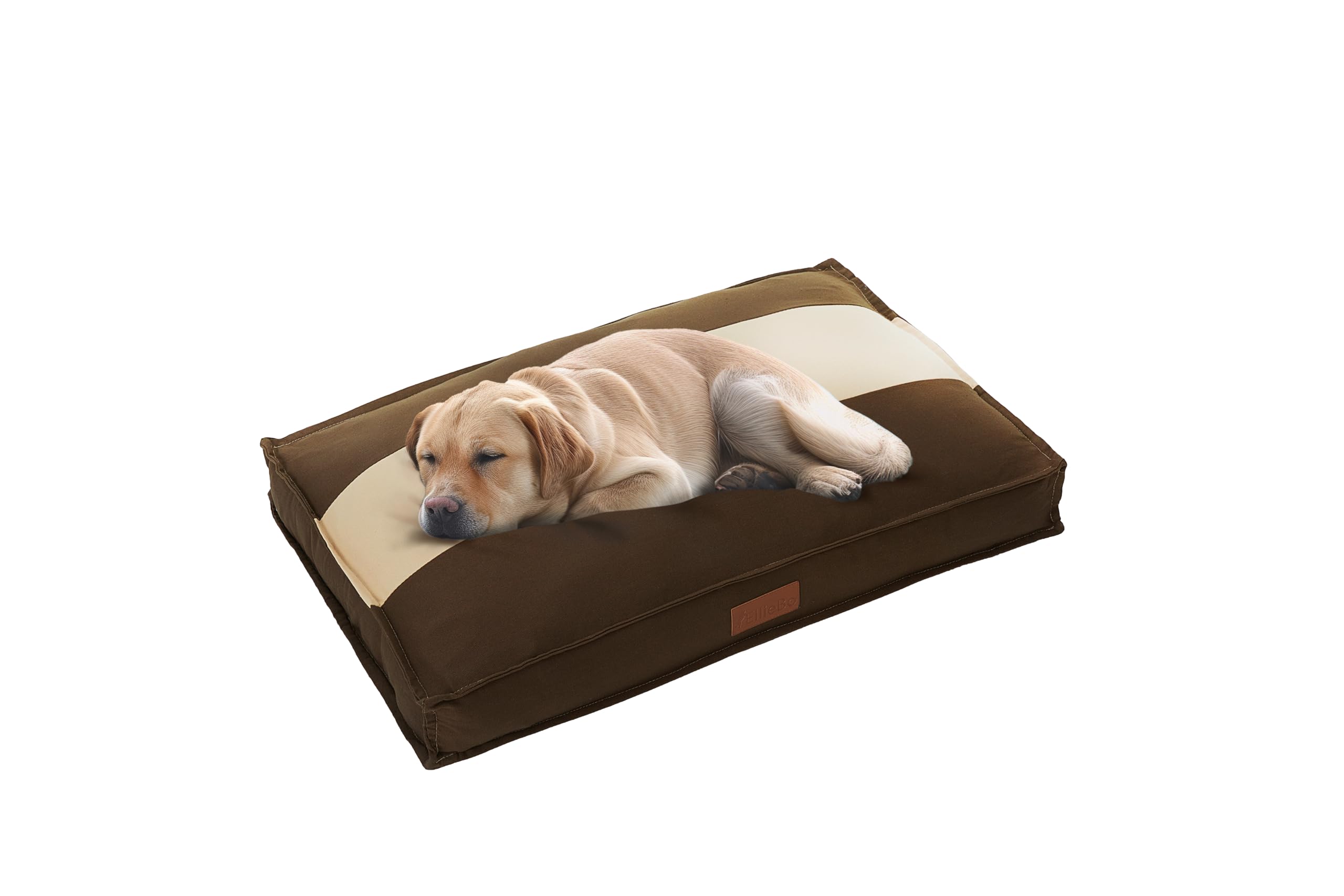 Ellie-Bo XL Dog Bed for 42-inch Dog Cage/Crate - Striped Brown/Beige