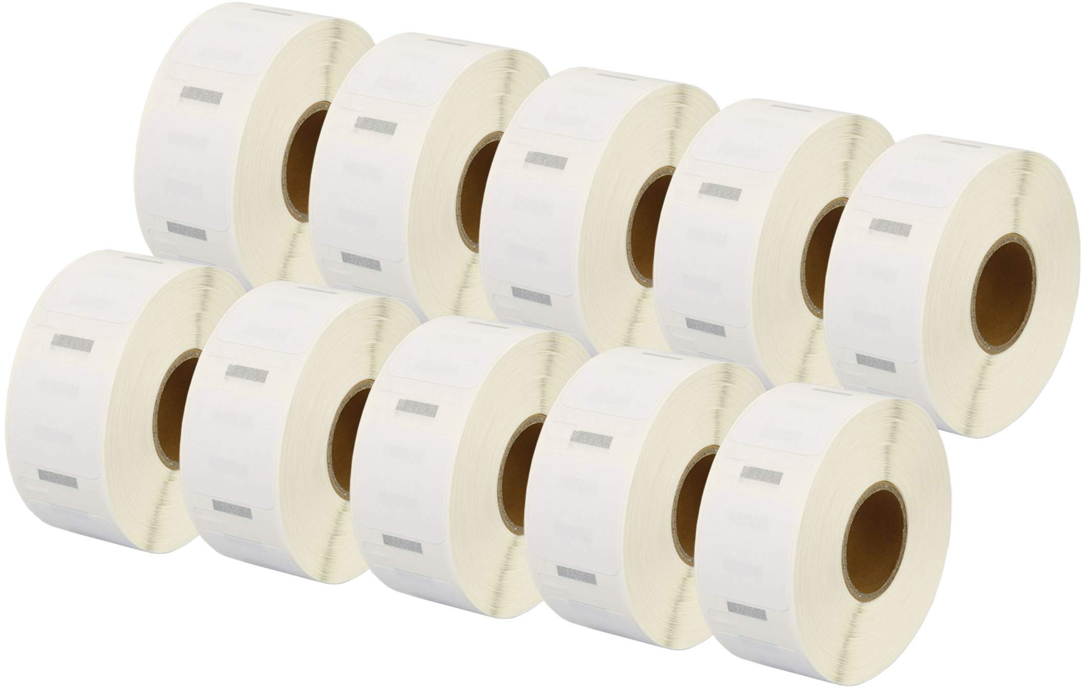 10 Compatible Rolls S0929120 25mm x 25mm Labels for LabelWriter 4XL 450 400 330 320 Twin Turbo Duo Seiko SLP 450 440 430 420 410 400 240 220 200 100 Pro Plus (750 Labels per Roll, Removable)