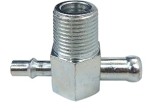 JRSHOME 2025 Upgraded Intake Manifold Vacuum T Fitting 3/8" NPT Thread 1/4" & 3/8" Nipple Steel ZINC for SBC BBC Chevy GMC Olds Cadillac Pontiac Buick Ford