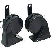 NEOGET 12V Loud Car Horn, Waterproof Dual-Tone Universal Kit | Universal 12V car and truck horn delivers high/low tones in sealed ABS housings; four connection wires are included.
