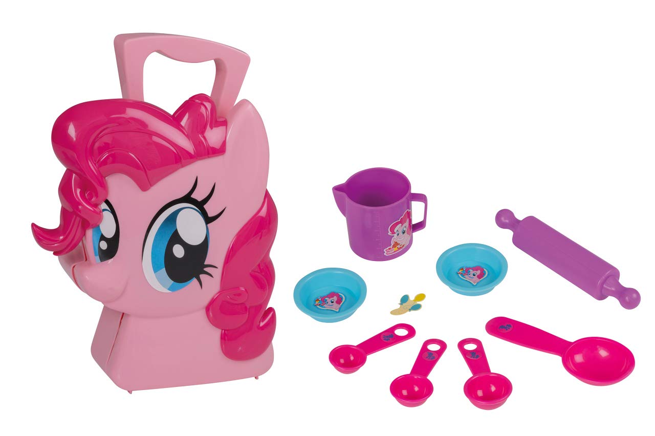 Jamara Pinkie Pie 410101 10-Piece Toy Set Kitchen Utensils for Small Cookers, Sturdy and Handy Carry Case, Child-friendly My Little Pony Design, Pink