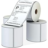 4 Rolls 450 Labels 4x6 3-Proof Direct Thermal Shipping Labels Used with Zebra 2844 ZP450 ZP505 ZP500 GK420D GX420 Rollo MUNBYN, LabelChoice 1" Core Permanent Adhesive Sticker Label Made for FedEx UPS