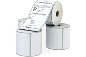 4 Rolls 450 Labels 4x6 3-Proof Direct Thermal Shipping Labels Used with Zebra 2844 ZP450 ZP505 ZP500 GK420D GX420 Rollo MUNBYN, LabelChoice 1" Core Permanent Adhesive Sticker Label Made for FedEx UPS