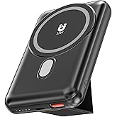 Magnetic Power Bank 10000mAh, Wireless Portable Charger with Stand, 15W Fast Charging Magnetic Battery Pack w/USB-C, Compatib