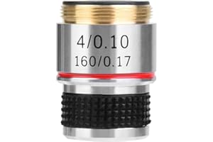 Achromatic Objectives Lens,4X 185 Biological Microscope Achromatic Objectives Lens 160/0.17,Stable and