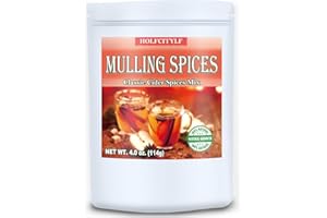 HOLFLYING Mulling Spice Mixed with Green Cardamom Pods, Cinnamon, Cloves, Mulling Cider Spices, Apple Cider, Mulled Wine (4.0 Ounces)