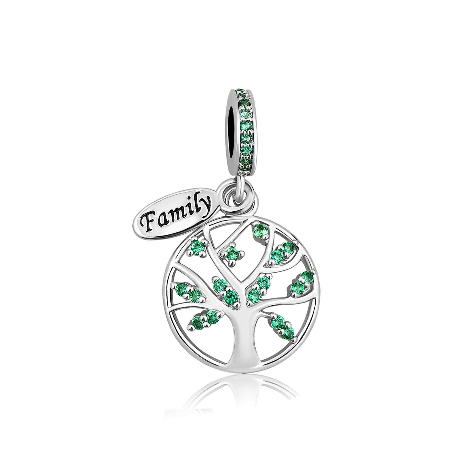 SBI Jewelry Women Family Tree of Life Family Charm Compatible with Pandora Charm Bracelet Gift Jewellery