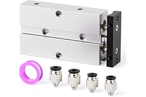 TAILONZ PNEUMATIC 10mm Bore 25mm Stroke Double-Rod Double-Acting Aluminum Pneumatic Air Cylinder TN10-25