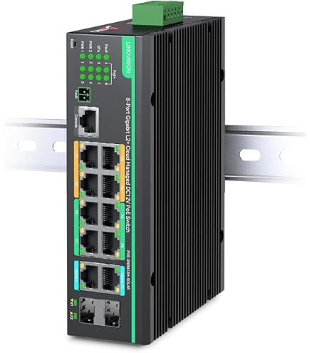 Amazon.com: Industrial 8 Ports L2 Managed Gigabit Fiber Switch