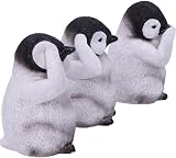 Nemesis Now U4921R0 See Hear Speak No Evil Emperor Penguin Chick Figurines view 4