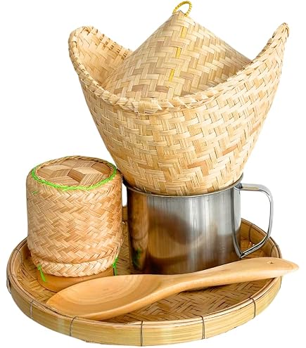 Mini Bamboo Rice Steamer 6-Piece Mini Sticky Rice Steamer Set ...