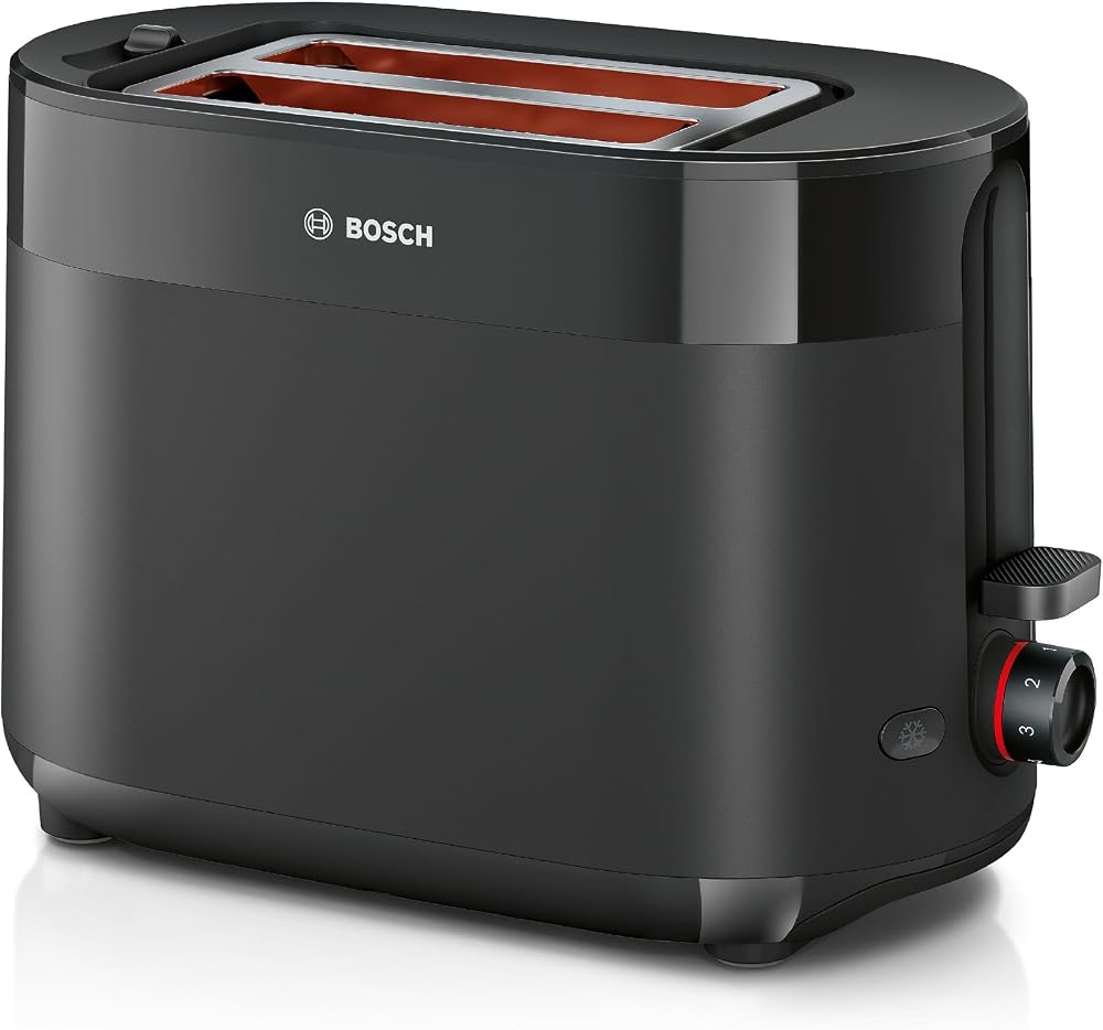Bosch MyMoment Delight 2-Slice Toaster Matte Black Reheat Defrost