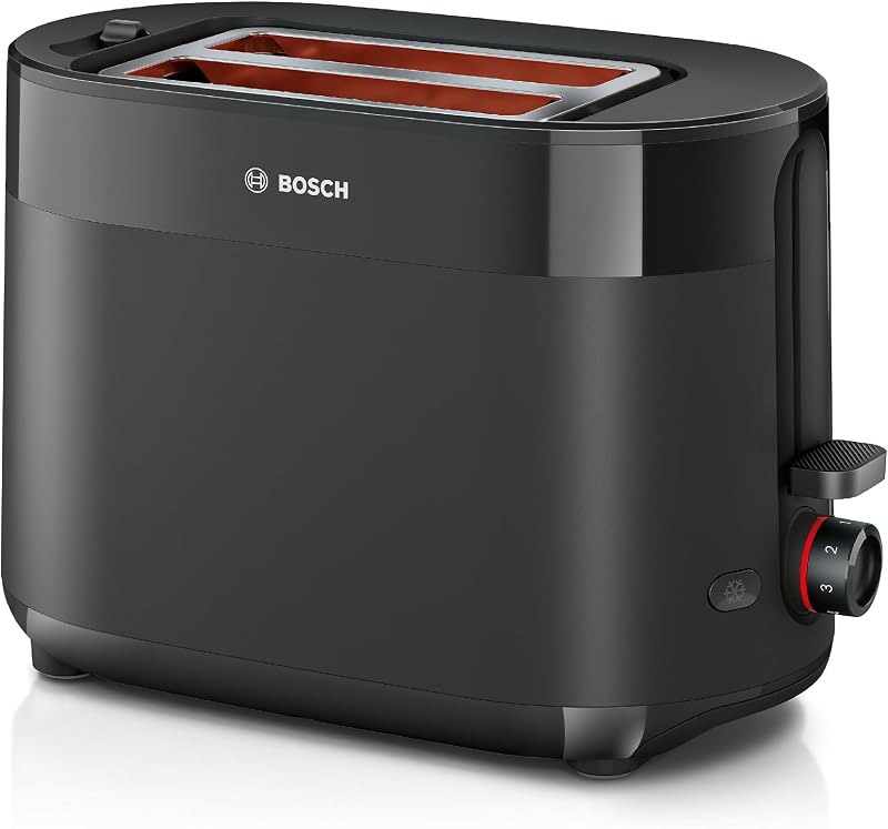 Bosch MyMoment Delight 2-Slice Toaster Matte Black Reheat Defrost