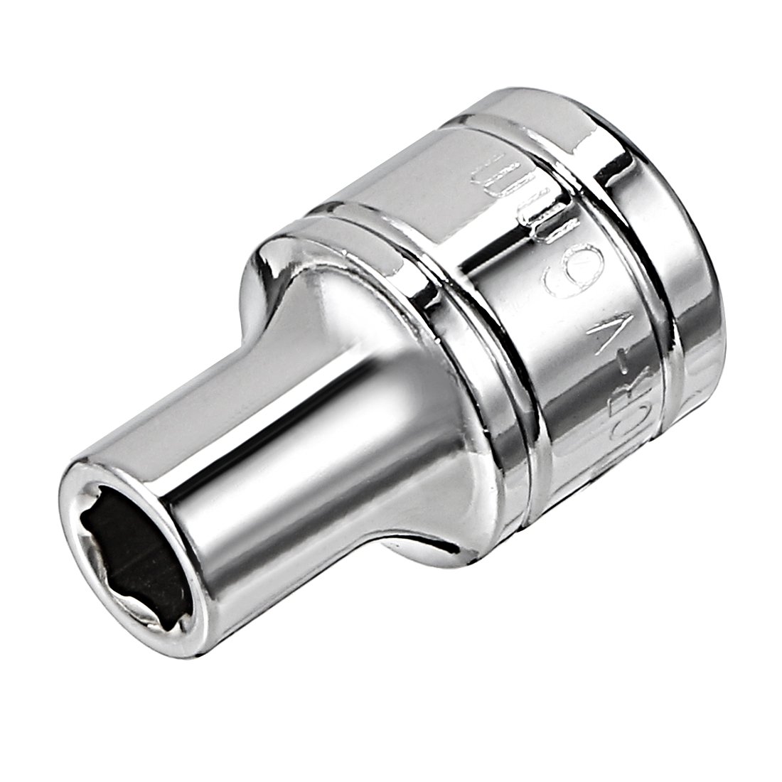 Sourcingmap 3/8-Inch Drive 6mm 6-Point Shallow Socket, Metric, Cr-V