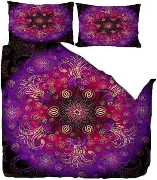 GQYJMSJS Funda de Edredón200 x 200 Flores Rosadas Microfibra Juego de