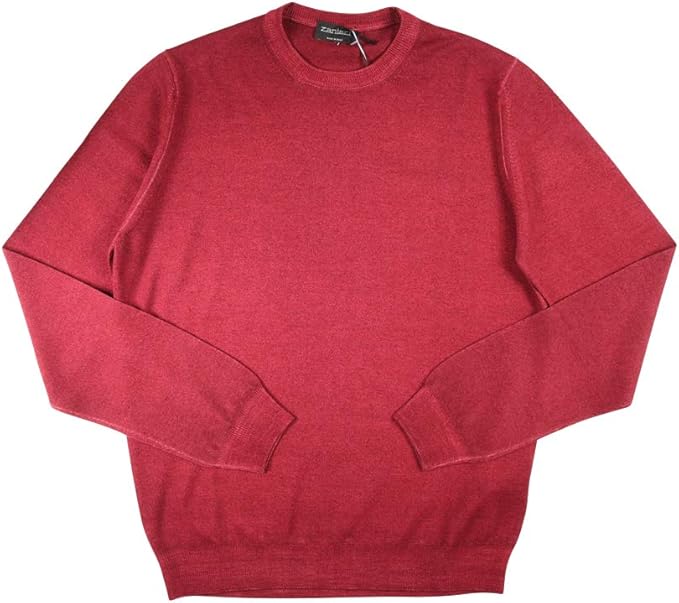 Amazon L Zanieri ザニエリ 丸首セーター メンズ 秋冬 レッド 赤 並行輸入品 セーター 通販