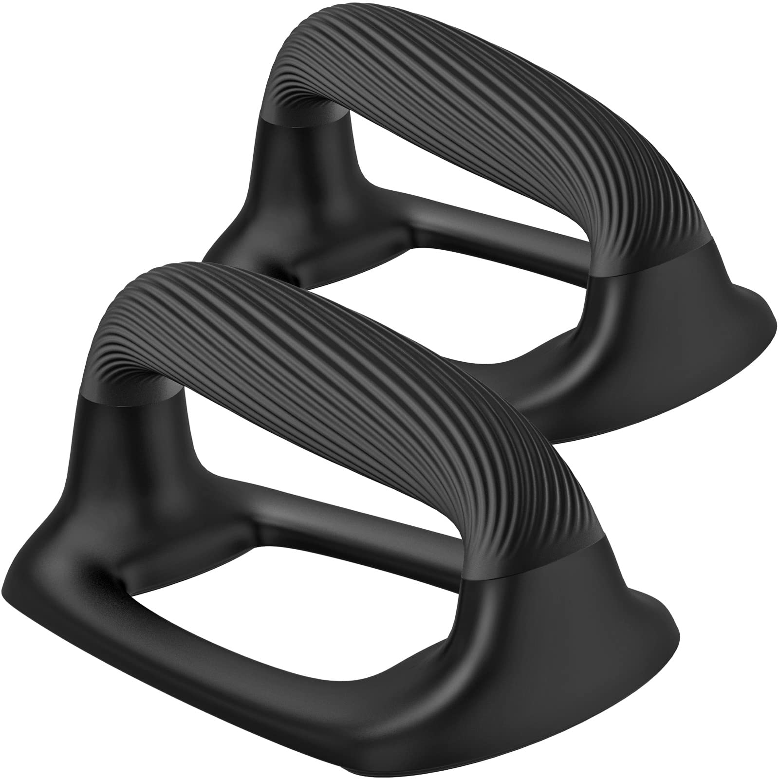 Kipika Push Up Bars, Push up Stands With Thickened Soft Plastic Handle, Stable and Non-Slip Base, Push up Handles Perfect for Floor Strength Training,Black