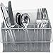 Sorbus® Utensil Caddy — Silverware, Napkin Holder, and Condiment Organizer — Multi-Purpose Steel Mesh Caddy—Ideal for Kitchen, Dining, Entertaining, Tailgating, Picnics, and much more (Silver)