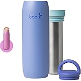 Boon Frosh Portable Breast Milk Chiller - Stainless Steel Breast Milk Cooler - Stainless Steel Portable Milk Storage Container - Blue - Keeps Breast Milk Cold for up to 17 Hours*