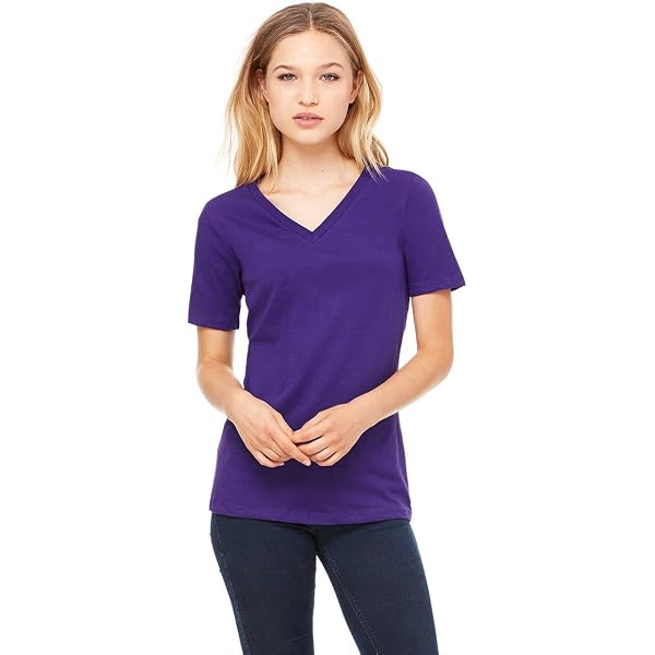 【Bella】紫色セットアップ　ゴージャス　繊細ビーズ細工　フェミニン Amazon.com: BELLA+CANVAS Product of Brand Ladies Relaxed Jersey