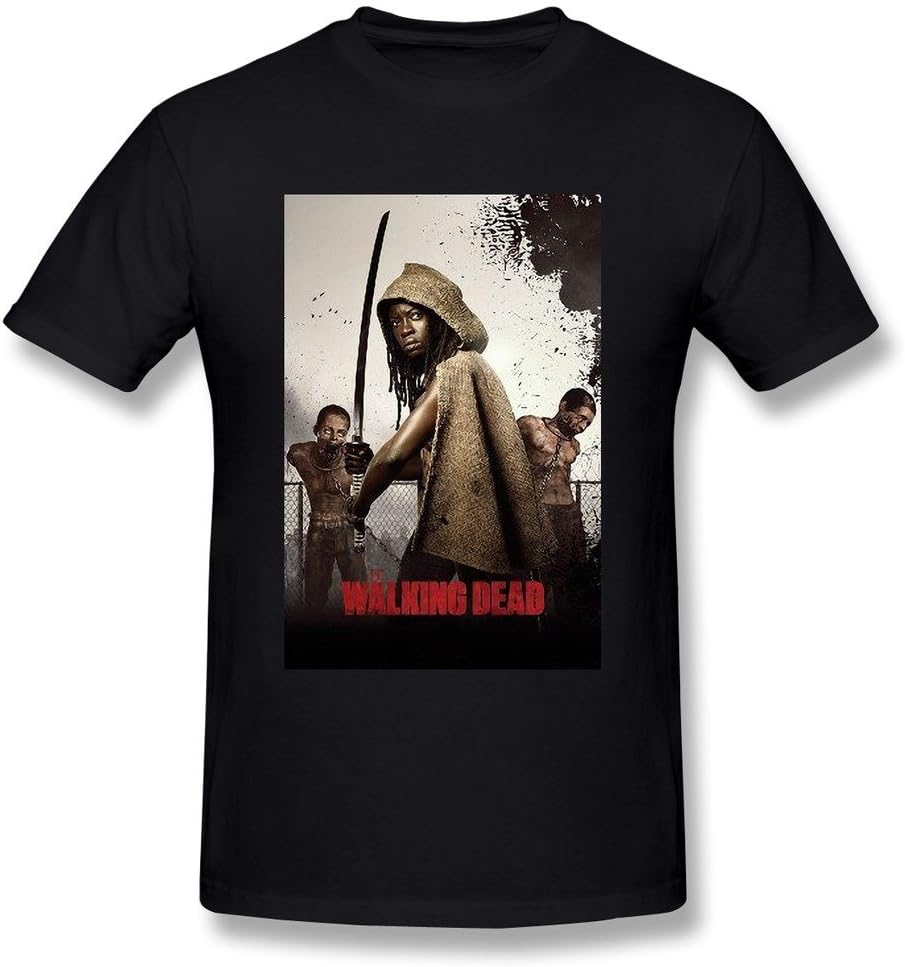 Gdaoliniu The Walking Dead Michonne T Shirt for Men Black