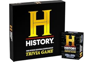 DYCE HISTORY Channel Trivia Board Game Deluxe Edition with 80s & 90s Expansion Pack - 2400+ General Knowledge Questions. Fun Party Card Game for Adults, Family & Teens in The Pursuit of Trivial Knowledge