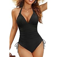 Daci Colorful Flower Womens One Piece Swimsuit Tummy Control Slimming Bathing Suit Scalloped Neck Full Coverage Swimwear 2025 S