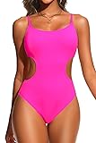 Tempt Me Hot Pink Women's Cutout One Piece
