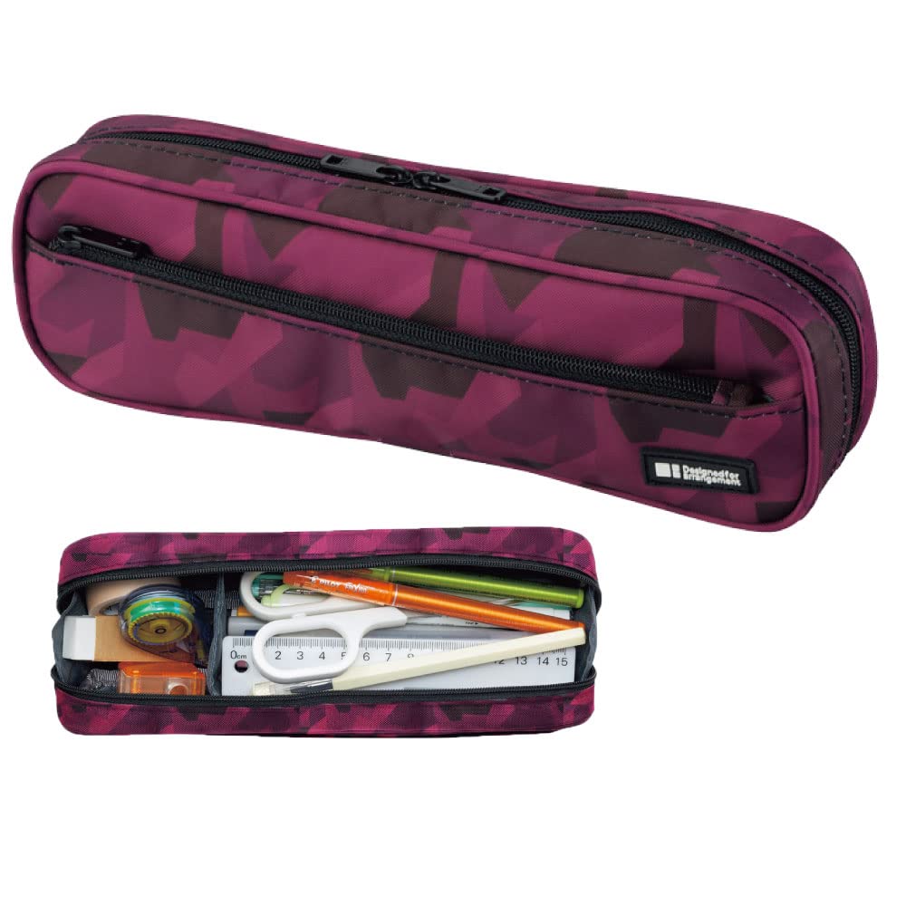 リヒトラブ ペンケース 2ウェイタイプ マルーンカモフラージュ 海外モデル A7552-133商品画像