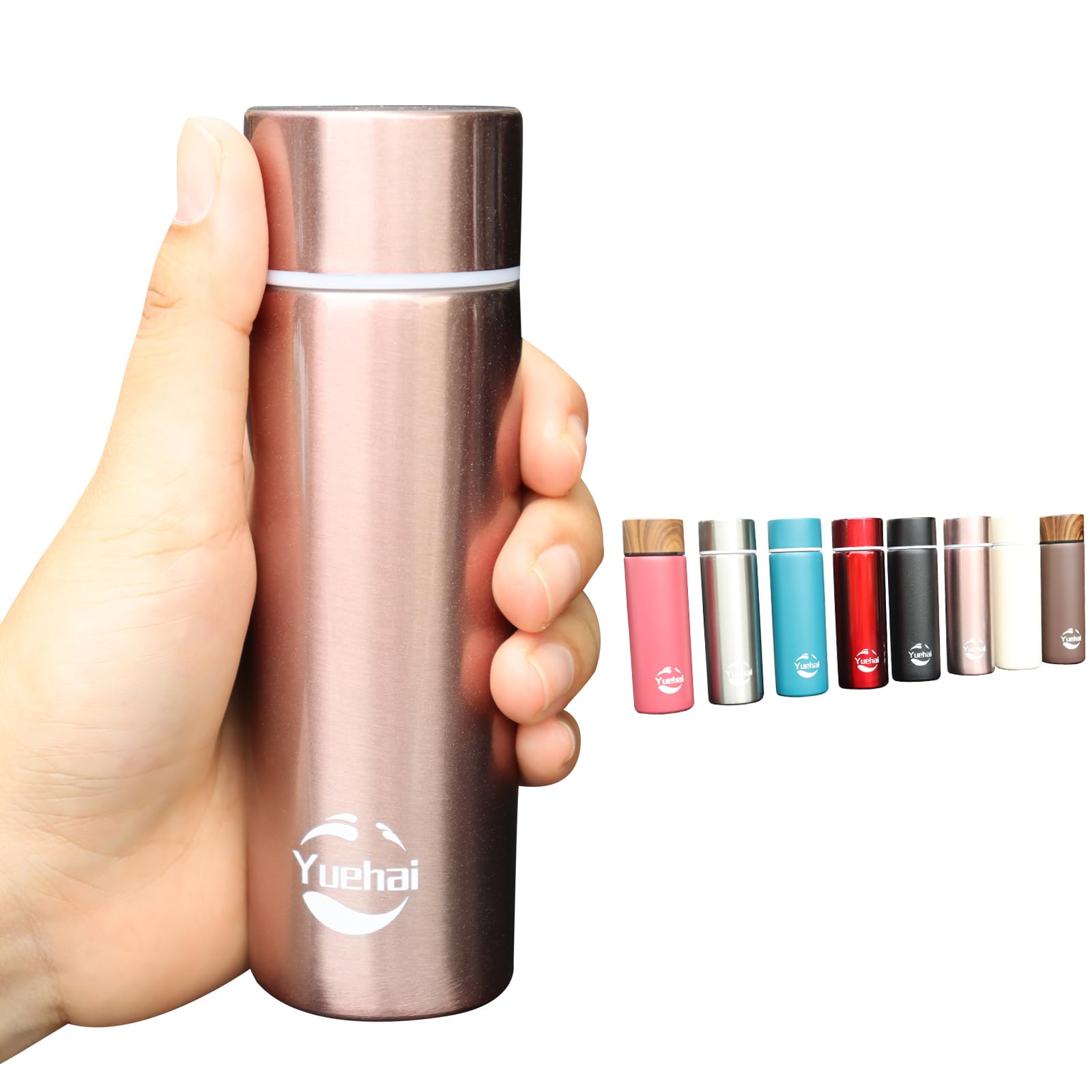 Stainless Steel Water Bottle, Mini Flask 150ML,Coffee Vacuum Small Flasks Small Capacity Portable Travel Drink Water Bottle Insulated Cup (Coffee) — image 1