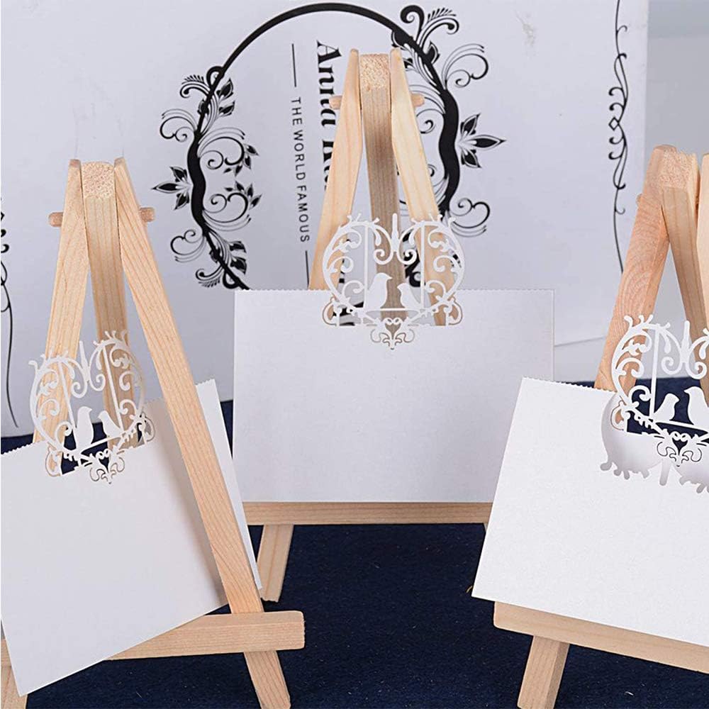 Xinlie Wood Chalkboard Display Easel Mini Wooden Artist Easel Mini